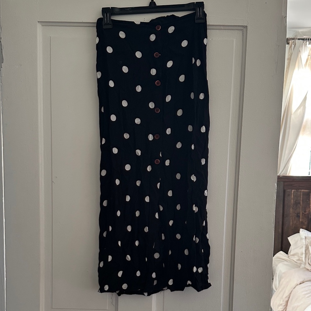 Free People Black and White Polka Dot Skirt